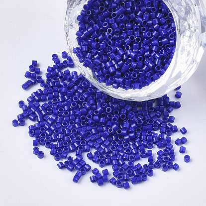 11/0 Grade A Glass Seed Beads, Cylinder, Uniform Seed Bead Size, Baking Paint