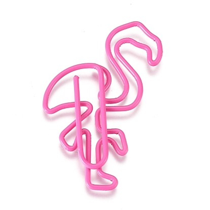 Flamingo Shape Iron Paperclips, Cute Paper Clips, Funny Bookmark Marking Clips