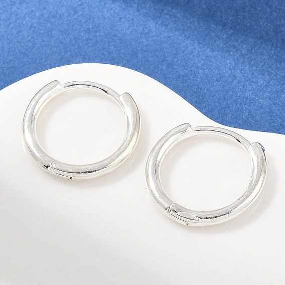 Круглые 925 серьги-кольца из стерлингового серебра
