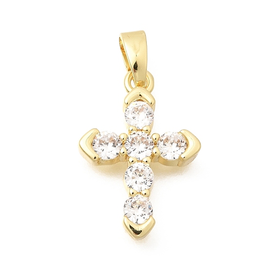 Латунные прозрачные кубические циркониевые подвески, крест прелести, долговечный