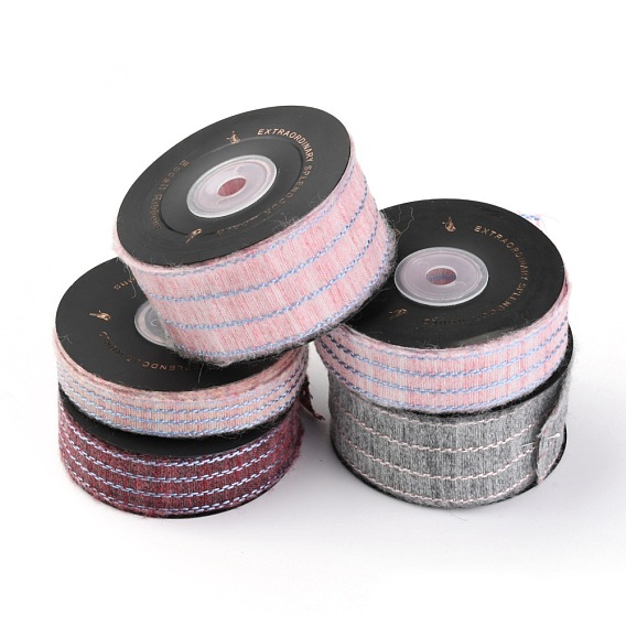 Ruban polyester, 4 motif à rayures, pour les mariages emballage cadeau, décorations d'arc
