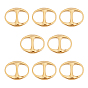 8Pcs 304 Stainless Steel Buckles, Flat Oval