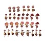 30Pcs 10 Styles Waterproof Self Adhesive PET Stickers, for Suitcase, Skateboard, Refrigerator, Helmet, Mobile Phone Shell, Rose, Indian Red