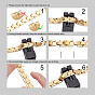 SHEGRACE Stainless Steel Panther Chain Watch Band Bracelets, with Rhinestone and Watch Band Clasps