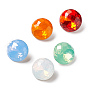 Opal Style Eletroplate K9 Glass Rhinestone Cabochons, Pointed Back & Back Plated, Faceted, Diamond