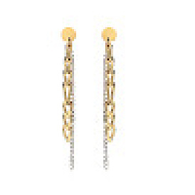 304 Серьги-гвоздики из нержавеющей стали с цепочкой и кисточкой