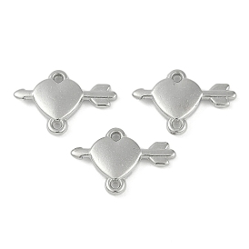 CCB Plastic Connector Charms, Arrow Through the Heart