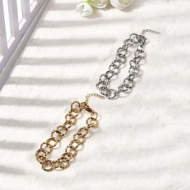 Текстурированные 304 браслеты-цепочки из нержавеющей стали роло для женщин