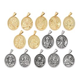 304 подвески из нержавеющей стали, овальный шарм