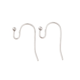 316 Surgical Stainless Steel Earring Hooks, Ear Wire, 22x12x2mm, Pin: 0.6mm