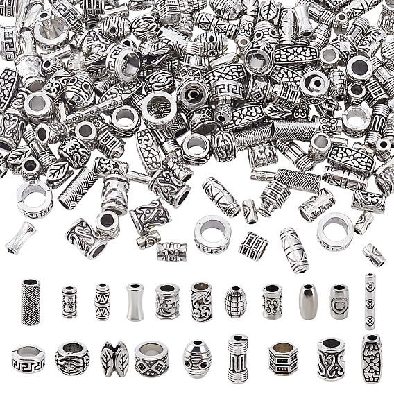 200Pcs 20 Styles Tibetan Style Alloy Beads
