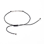 Unisex Adjustable Morse Code Bracelets, Valentines Friendship Bracelets, with Nylon Cord and Platinum Plated Brass Beads, Morse Code Hope