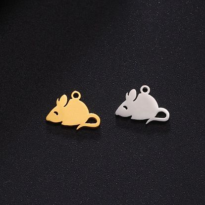 Stainless Steel Charms, Mouse