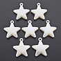Electroplated ABS Plastic Imitation Pearl Pendants, Star