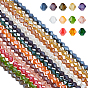 Electroplate Glass Beads Strands, Pearl Luster Plated, Faceted, Bicone