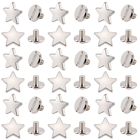 50комплект заклепок из сплава, звезда, для кошелька сумка обувь панк-рок кожаный ремесленный ремень для одежды