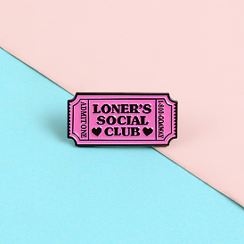 Lonely Hearts Club - Find Happiness Badge Pin for Socializing Events