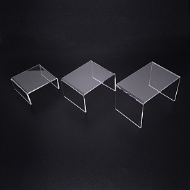 3 Size U-shape Acrylic Jewelry Display Stands, for Ornaments, Picture Frame Stand Holder