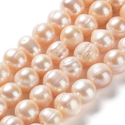 Natural Cultured Freshwater Pearl Beads Strands, Potato, Grade AB