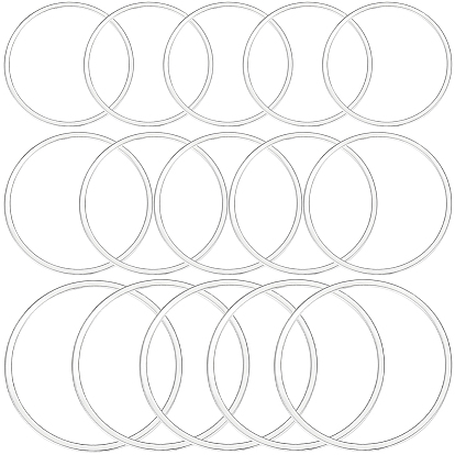 30шт. 3 стили латунные соединительные кольца, долговечный, круглые кольца