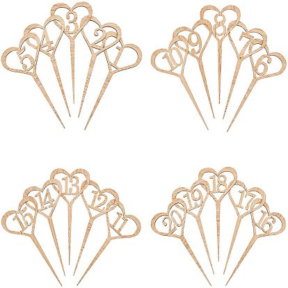 Номер стола карты, деревянная свадебная настольная карта, номерная карточка с номером от 1 до 20