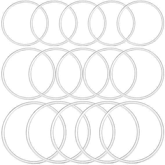 30шт. 3 стили латунные соединительные кольца, долговечный, круглые кольца