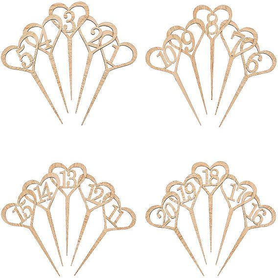 Номер стола карты, деревянная свадебная настольная карта, номерная карточка с номером от 1 до 20