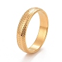 Ion Plating(IP) 304 Stainless Steel Leaf Pattern Flat Ring for Women