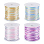 4 рулоны 4 цвета сегмент окрашенный нейлоновый шнур, гремучий атласный шнур, для изготовления ювелирных изделий DIY, Китайский узел
