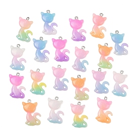 Подвески из смолы, с железной фурнитурой, форма кошки