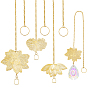6шт 3 стиль латунные и нержавеющие стальные подвесные украшения, ловцы солнца, с железными цепочками