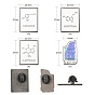 4Pcs 4 Style Alloy Enamel Brooches, Enamel Pin, with Clutches, Chemistry Theme Beaker & Rectangle, Platinum