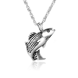 Stainless Steel Fish Urn Ashes Pendants