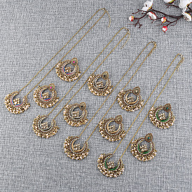 Комплект из ожерелья с подвеской в виде капли и кольца из сплава и пластиковой жемчужной эмали и серег-гвоздиков, золотые