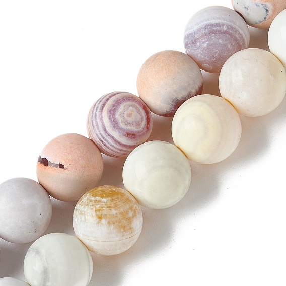 Природные пожары треск агат бисер нитей, полузамороженный, окрашенная и подогревом, круглые