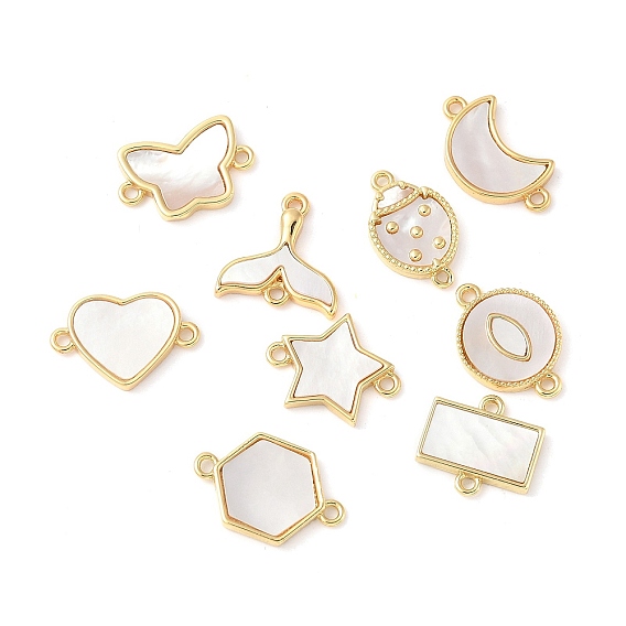 Подвески-соединители из натуральной белой латуни, реальный 18 k позолоченный, долговечный, без свинца и без кадмия, стойки покрытие