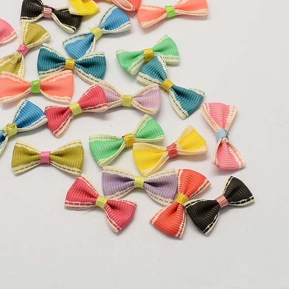 Handarbeit gewebt Ornament Accessoires, Grosgrain bowknot, 15x28x6 mm, ca. 500 Stk. / Beutel