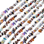 2 нити из натуральных и синтетических бусин с драгоценными камнями, смешанные окрашенные и неокрашенные