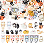 72Pcs 24 Styles Halloween Theme Opaque Resin Cabochons, Cat Shapes