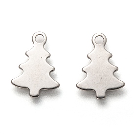 Christmas 201 Stainless Steel Charms, Laser Cut, Christmas Tree