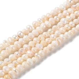 Natural Cultured Freshwater Pearl Beads Strands, Potato, Grade B