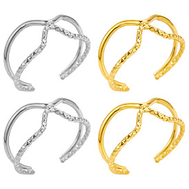 Стильные регулируемые нерегулярные манжеты из нержавеющей стали с открытыми кольцами