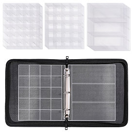 Album porte-cuir PU, stockage de collecte, avec anneaux de reliure en fer, pour carte de jeu