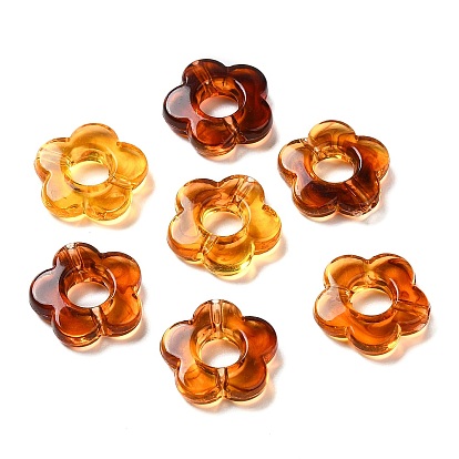 Perles acryliques transparentes, fleur