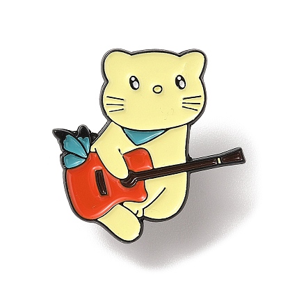 Cat Shape Enamel Pins, Alloy Brooches for Backpack Clothes
