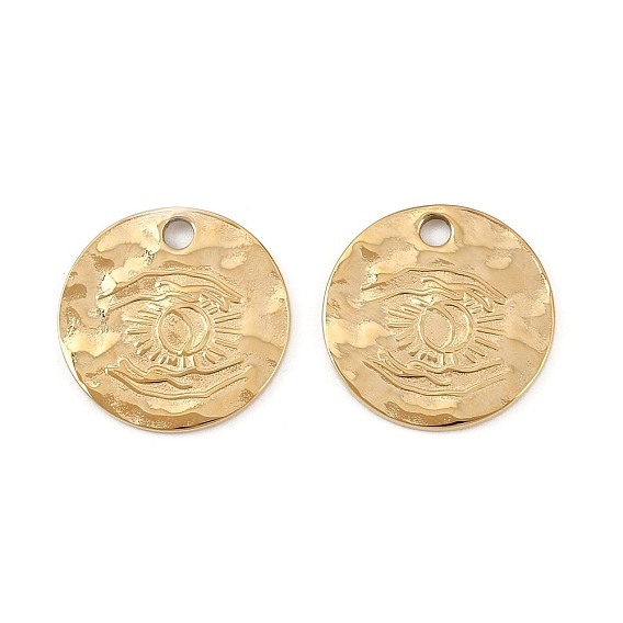 304 подвески из нержавеющей стали, плоский круг с рукой и солнцем