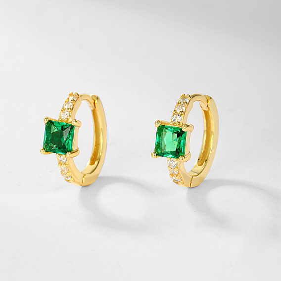 925 серьги из серебра из серебра, квадратные серьги с кубическим цирконием