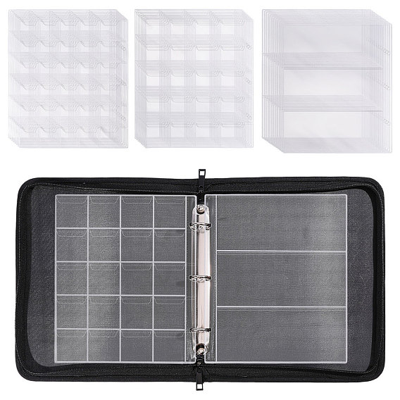 PU Leather Holder Album, Collection Storage, with Iron Binder Rings, for Game Card