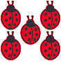 30Pcs Ladybug Computerized Embroidery Polyester Iron on/Sew on Patches, Costume Accessories, Appliques