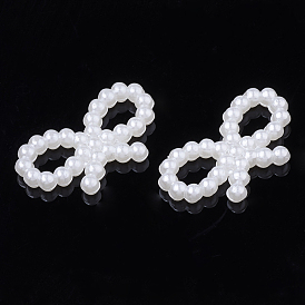 ABS Plastic Imitation Pearl Links, Bowknot
